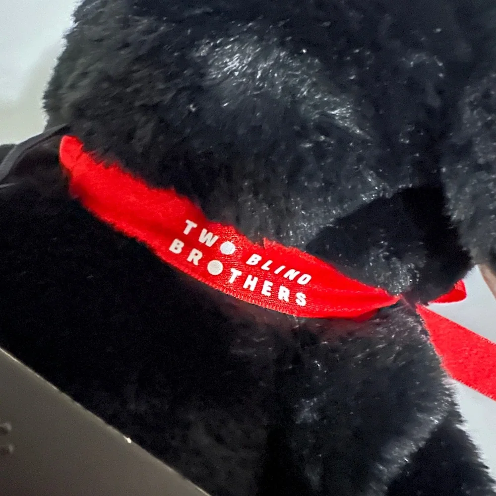 Two Blind Brothers Beacon Black Lab Guide Dog Plush Stuffed Animal NWT